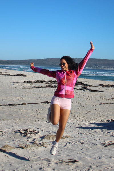 CCC Unisex Zip Hoodie - Pink Square