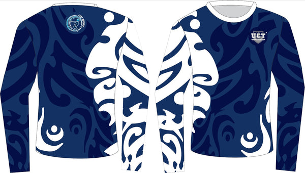 UCT Men's Navy Long Sleeve Round Neck Shirt