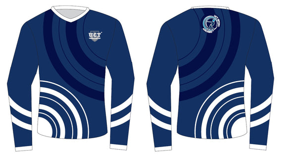 UCT Archery Navy Long Sleeve V-neck Shirt