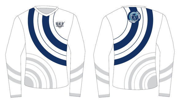 UCT Archery White Long Sleeve V-neck Shirt