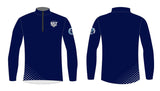 UCT Navy Half tone Quarter-zip long sleeve